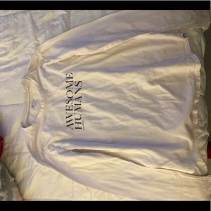 FIGS Awesome Humans Long Sleeve Shirt Small s
